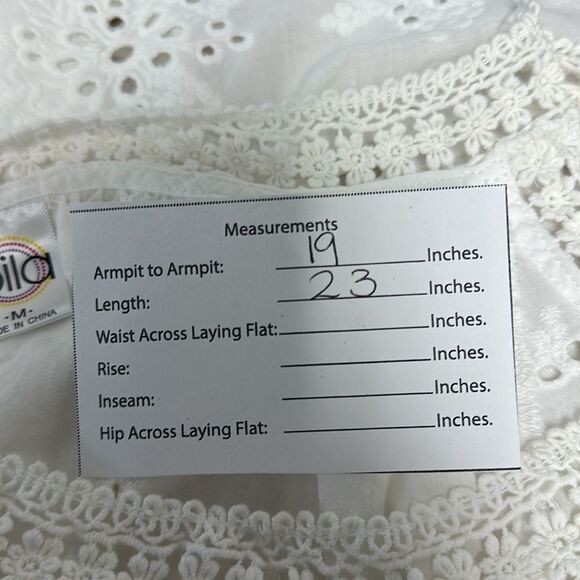 Bohemian cotton top  with bare shoulders Sz M  Cut-out detail - Picture 8 of 9